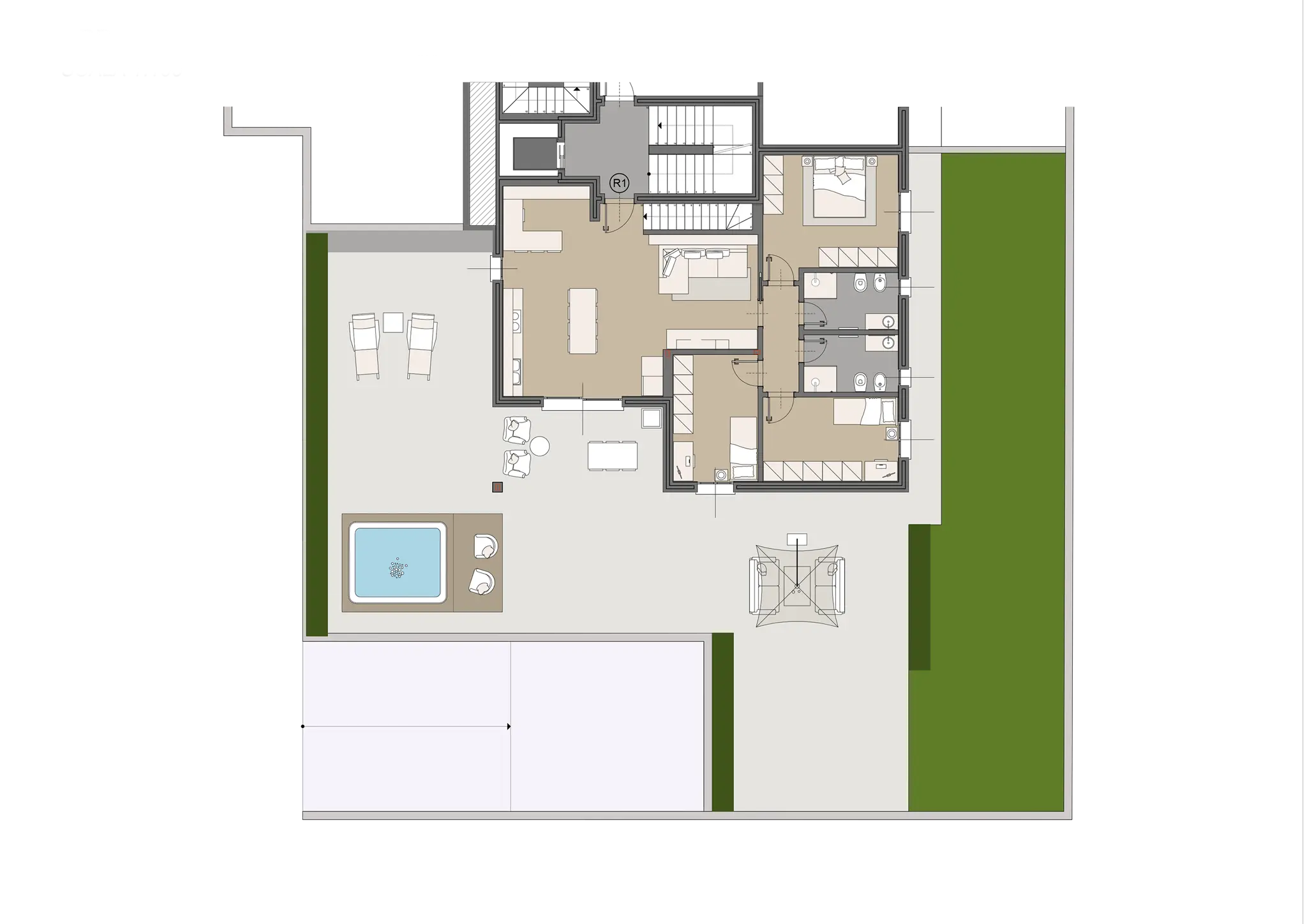 Pianta di Quadrilocale