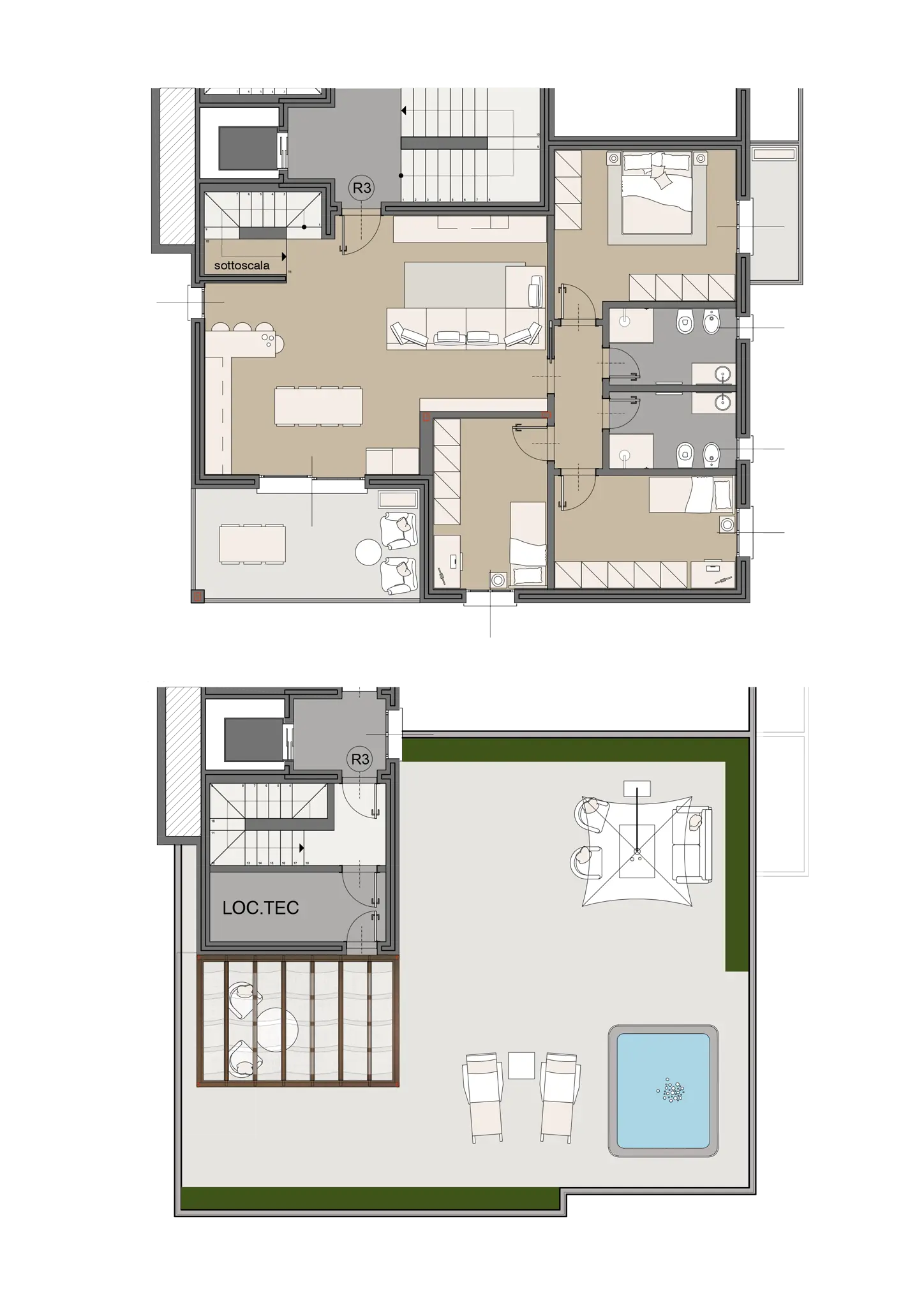 Pianta di Quadrilocale